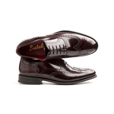 Dress Brogue in Red for men Holmes by Beatnik Shoes