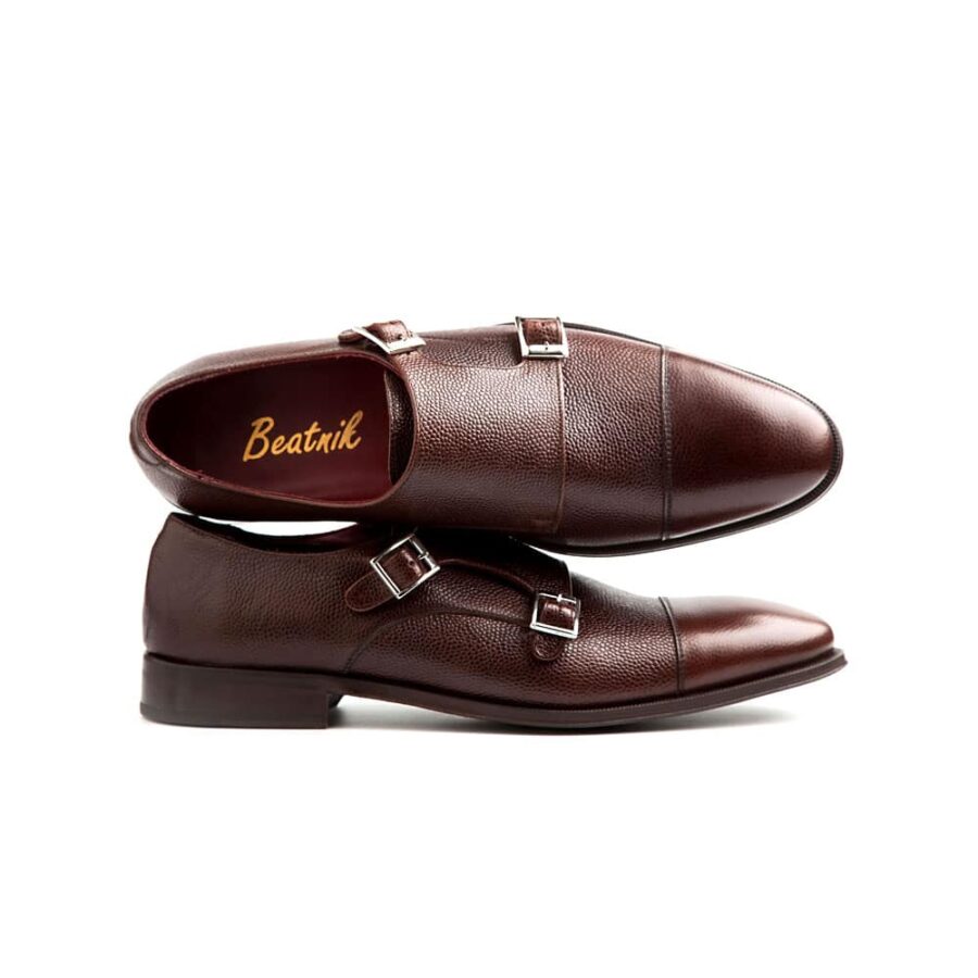 Beatnik Lamantia Brown Monkstrap Shoes