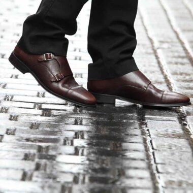 Beatnik Lamantia Brown Monkstrap Shoes