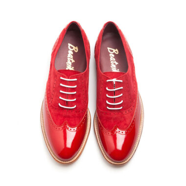 Red patent brogues womens online