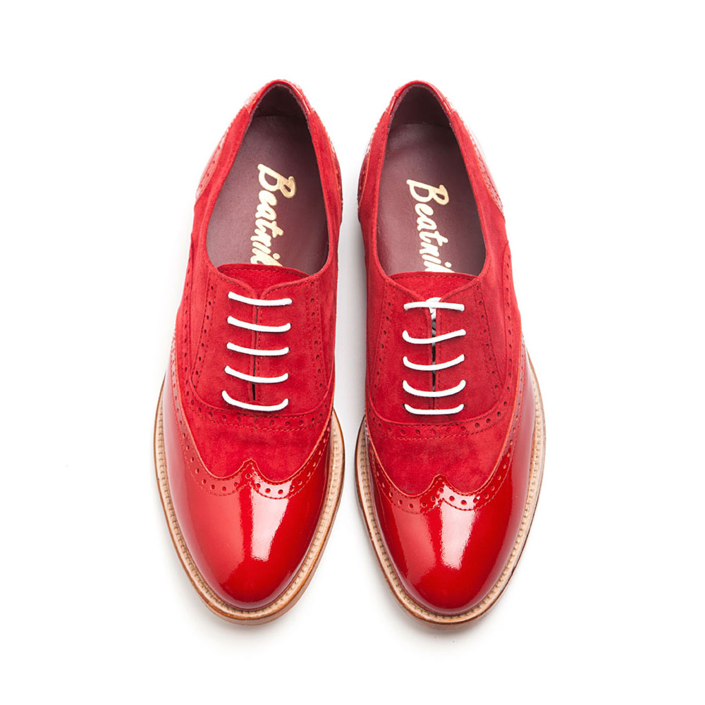 red oxford shoes womens