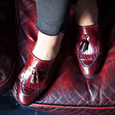 Burgundy loafers womens online