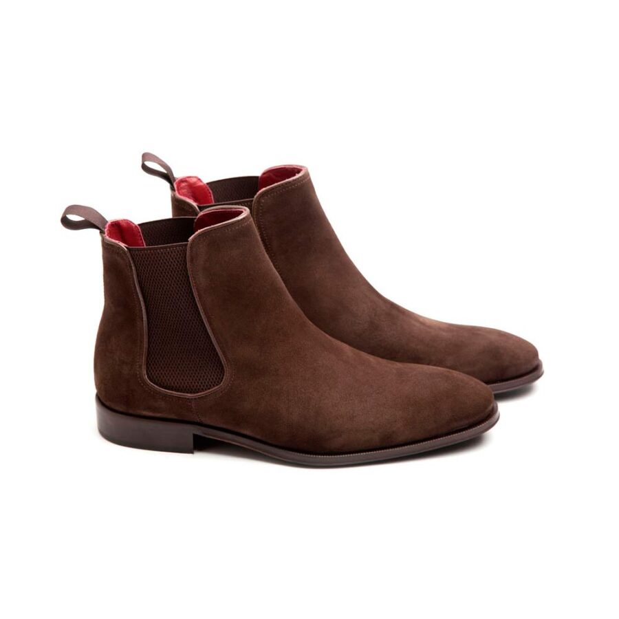 Deep brown suede Chelsea boots for men Cassady Brit by Beatnik Shoes