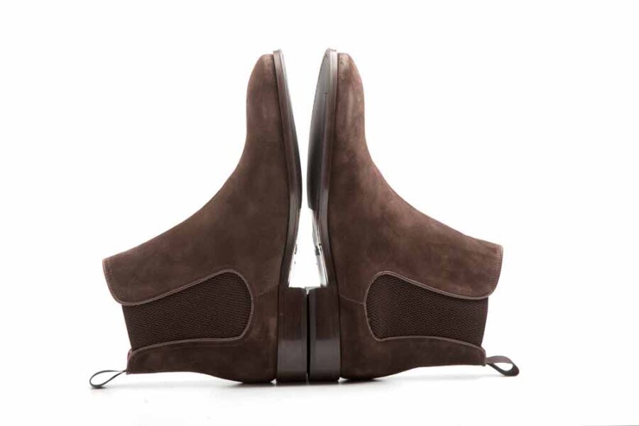 Dark Brown Suede Chelsea boots Cassady Brit by beatnik shoes, handmade in Spain