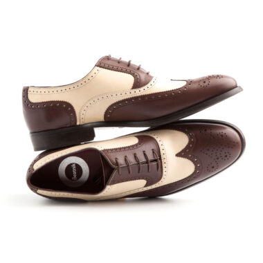 Bicolor Oxford Shoes for men Beatnik Holmes Beige & Brown. Handmade in Spain by Beatnik Shoes