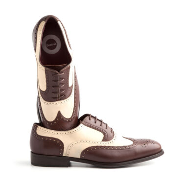 Bicolor Oxford Shoes for men Beatnik Holmes Beige & Brown. Handmade in Spain by Beatnik Shoes