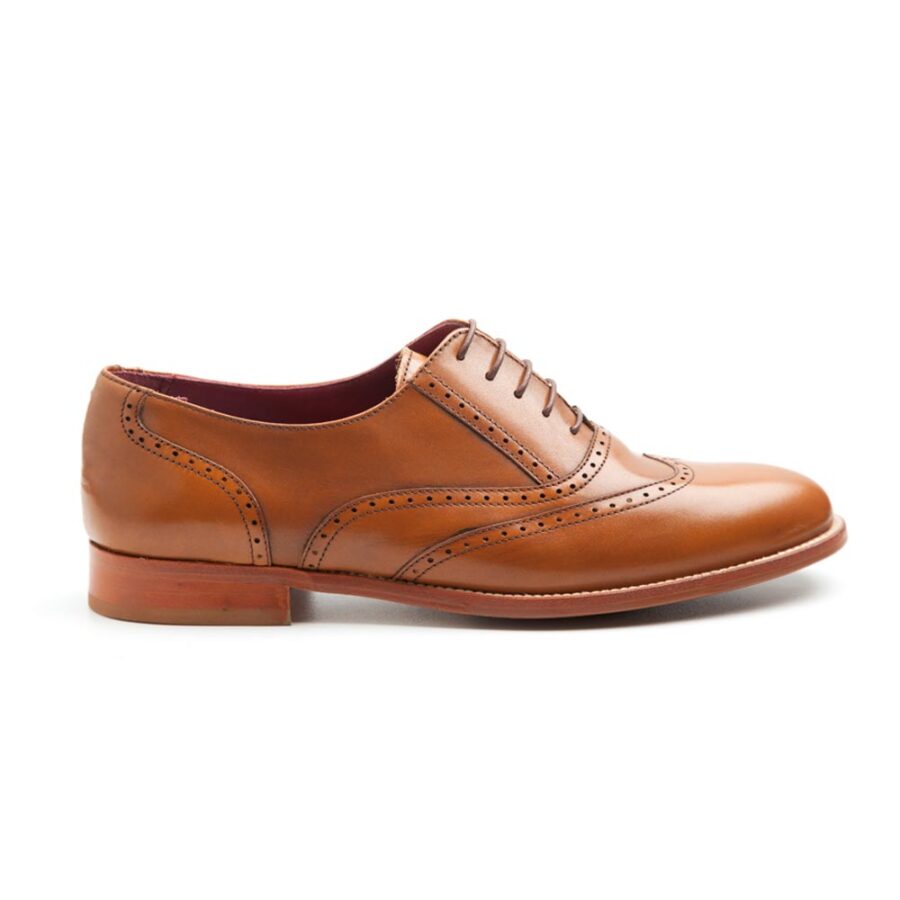 Oxford style brown shoes for women Lena Brown