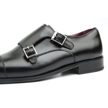 Black Monk strap shoes for men Lamantia black