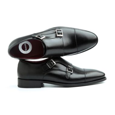 Black Monk strap shoes for men Lamantia black