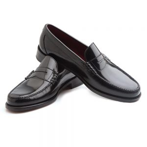 Classic black moccasin for men Allen