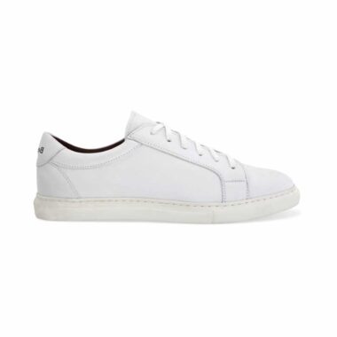 Harper Baskets en cuir blanc business casual pour hommes et femmes Fabriquées à la main en Espagne par Beatnik Shoes