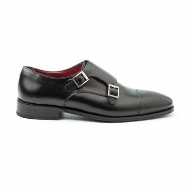 Black Monk strap shoes for men Lamantia black