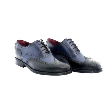 Two-Tone classic lace-up Oxford Style for men Beatnik Holmes Black & Blue