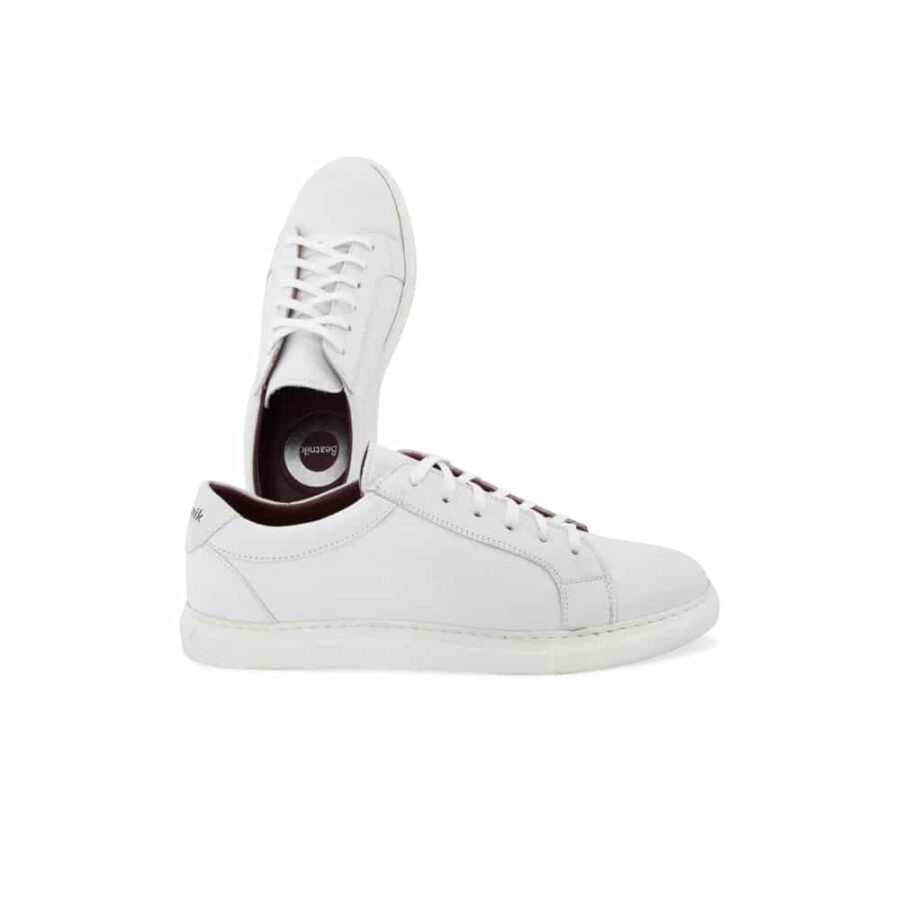 Beatnik Harper white leather trainers business casual for men and women Handmade in Spain by Beatnik Shoes