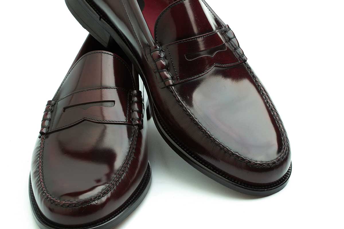 leather sole penny loafers