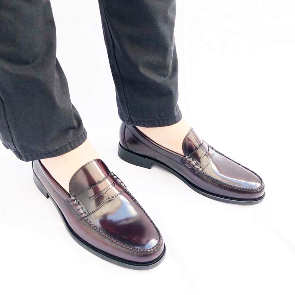 two tone penny loafers mens
