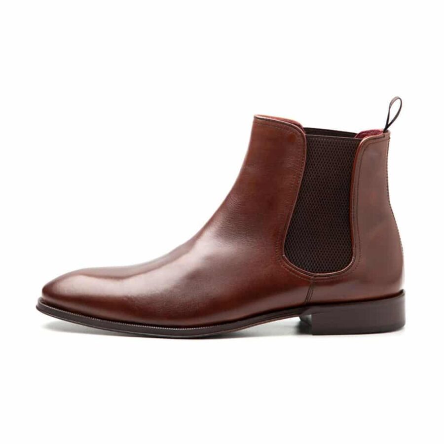 Men's brown Chelsea boot handmade in Spain in soft Beatnik Cassady calfskin