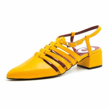 mustard low heel shoes