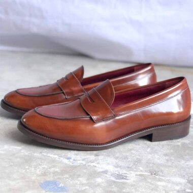 Brown Penny Loafers Beatnik Irma Chesnut