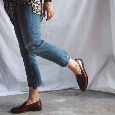 Brown Penny Loafers Beatnik Irma Chesnut