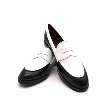 Two-Toned Penny loafers for women Beatnik Irma Black & White