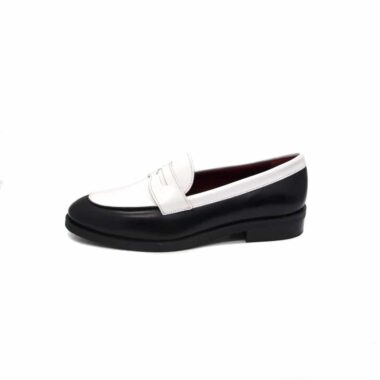 Two-Toned Penny loafers for women Beatnik Irma Black & White