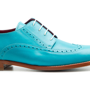 Ethel Aqua Blue Women's Derby Lace-Up Shoes