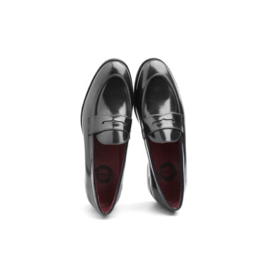 Penny Loafers in leather for woman Beatnik Irma All Black