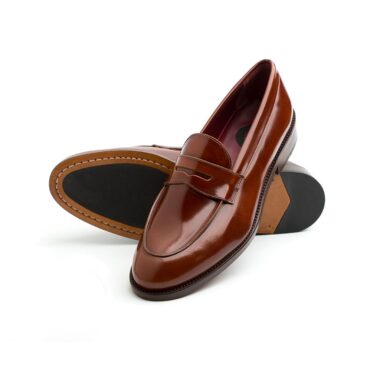 Brown Penny Loafers Beatnik Irma Chesnut