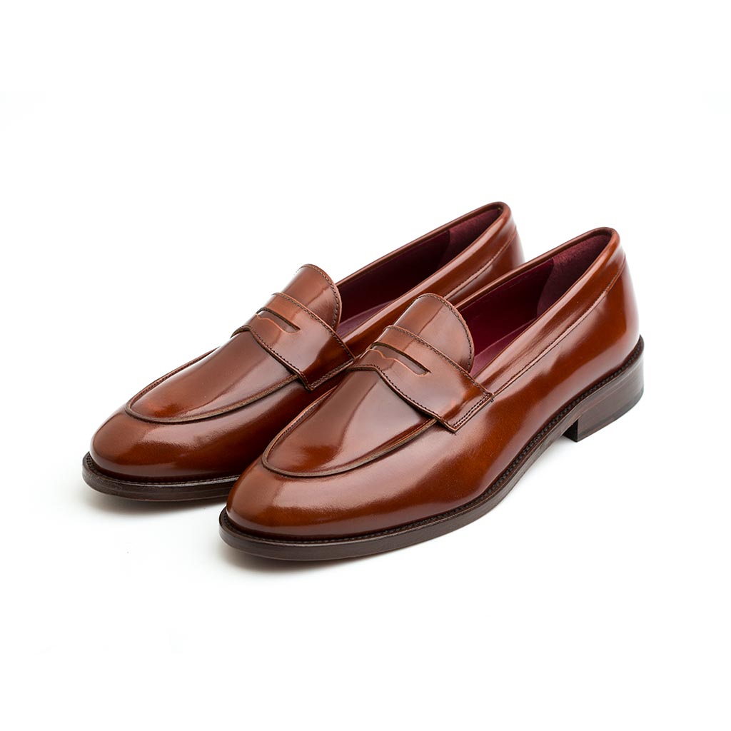 Burnished Leather Horsebit Loafers - Brown - ANDREW by Civardi