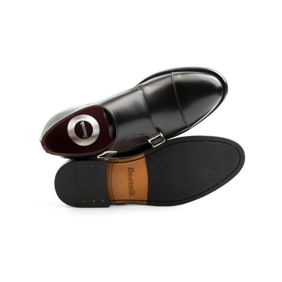 June Monk strap black for women by Beatnik Shoes