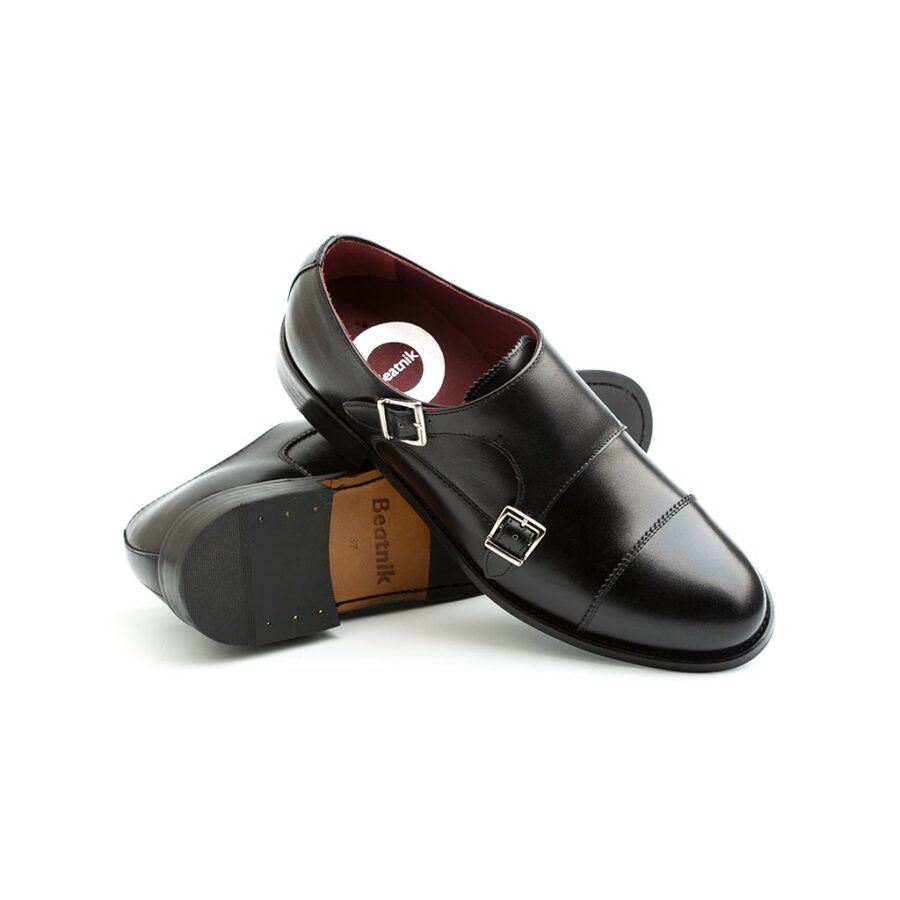 June Monk strap black for women by Beatnik Shoes