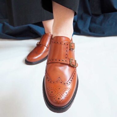 Brown Monk Shoes for Women Beatnik June Brown Brogue