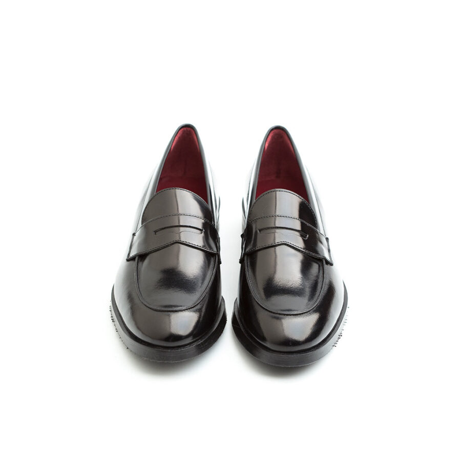 Penny Loafers in leather for woman Beatnik Irma All Black