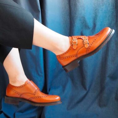 Brown Monk Shoes for Women Beatnik June Brown Brogue