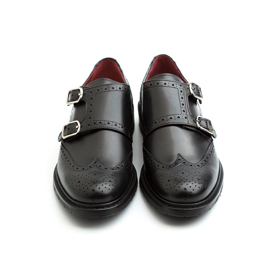 Women's Black Monkstrap Shoes Beatnik June Black Brogue