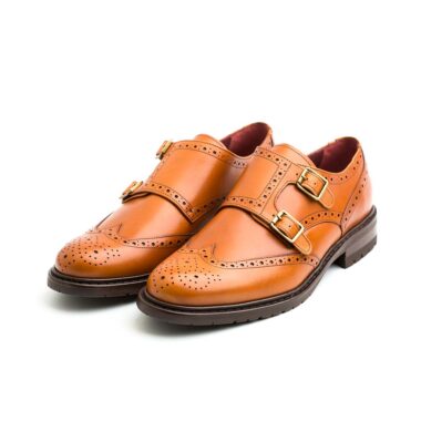 Brown Monk Shoes for Women Beatnik June Brown Brogue