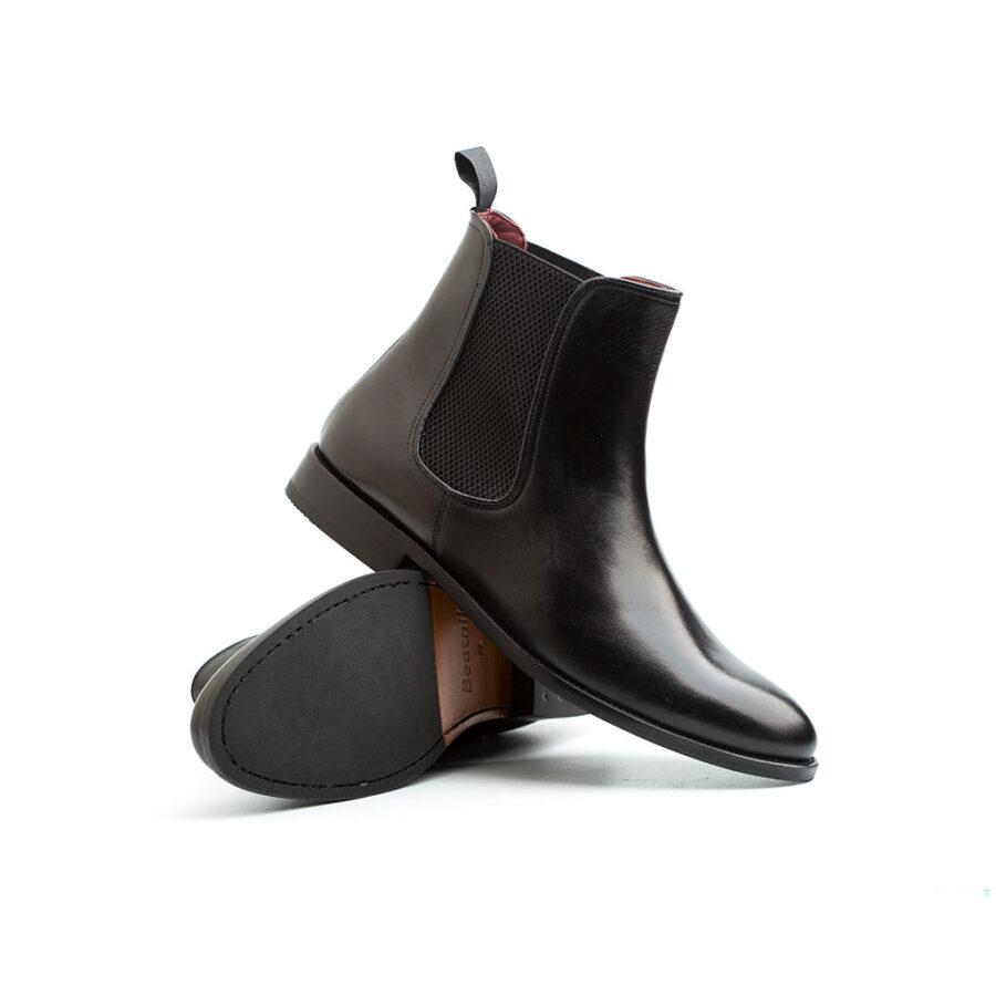 Handmade in Spain black Chelsea booties for women Beatnik Carla