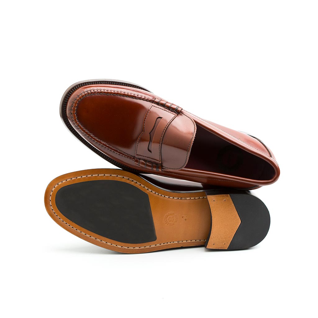 Beatnik Allen Chesnut brown men's leather loafers