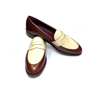 Mocasines bicolor de mujer Irma Beige & Brown