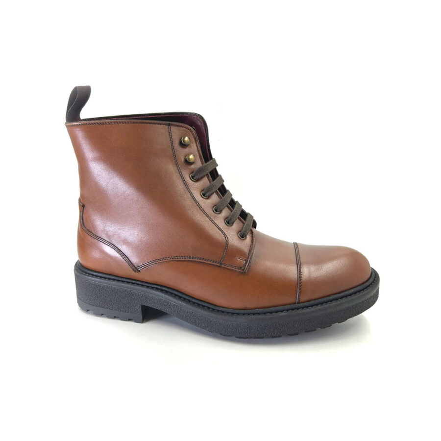 Botas de cordones para hombre en piel marrón Beatnik Truman