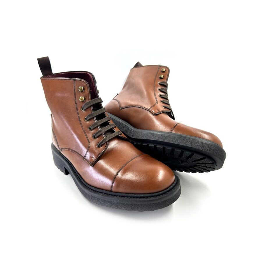 Botas de cordones para hombre en piel marrón Beatnik Truman