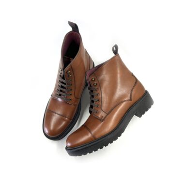 Botas de cordones para hombre en piel marrón Beatnik Truman