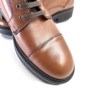 Botas de cordones para hombre en piel marrón Beatnik Truman