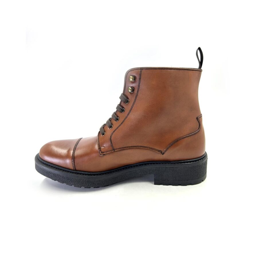 Botas de cordones para hombre en piel marrón Beatnik Truman