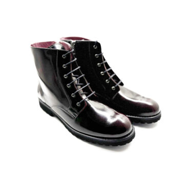 Beatnik Joan red military style Combat boot