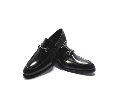 Beatnik Snyder Black men's leather moccasins with stirrups Beatnik Snyder Black