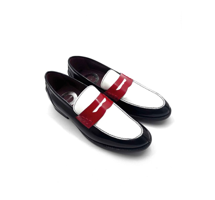 Cómodo Mocasín de mujer en piel tricolor Bessie 3 Tone