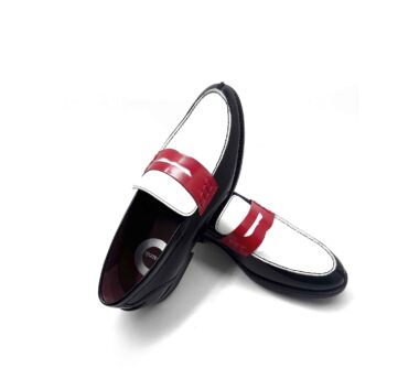 Cómodo Mocasín de mujer en piel tricolor Bessie 3 Tone