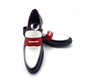 Cómodo Mocasín de mujer en piel tricolor Bessie 3 Tone